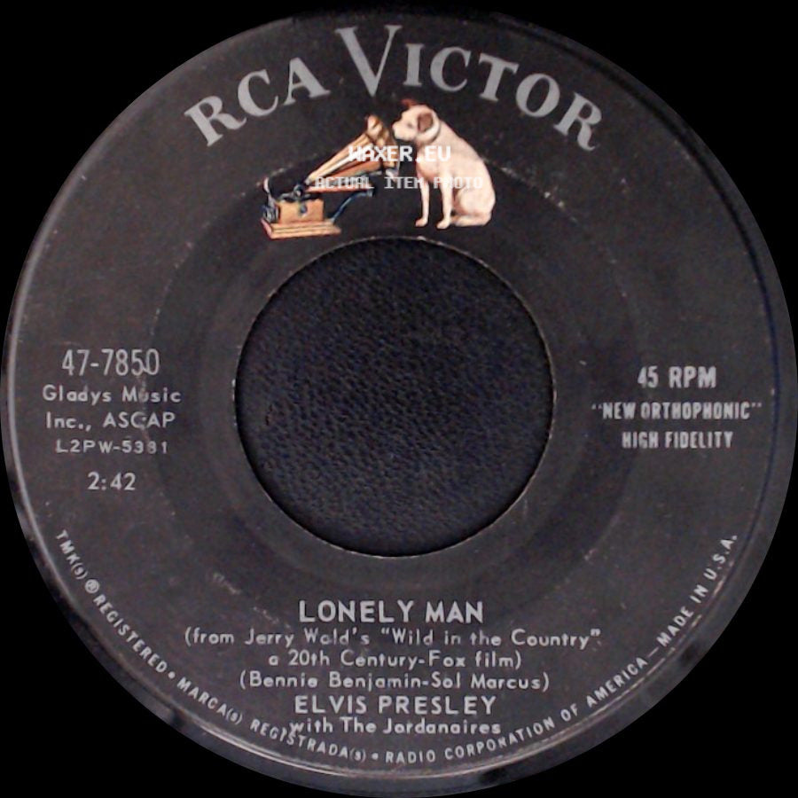 Elvis Presley / Elvis Presley With The Jordanaires - Lonely Man / Surrender side A
