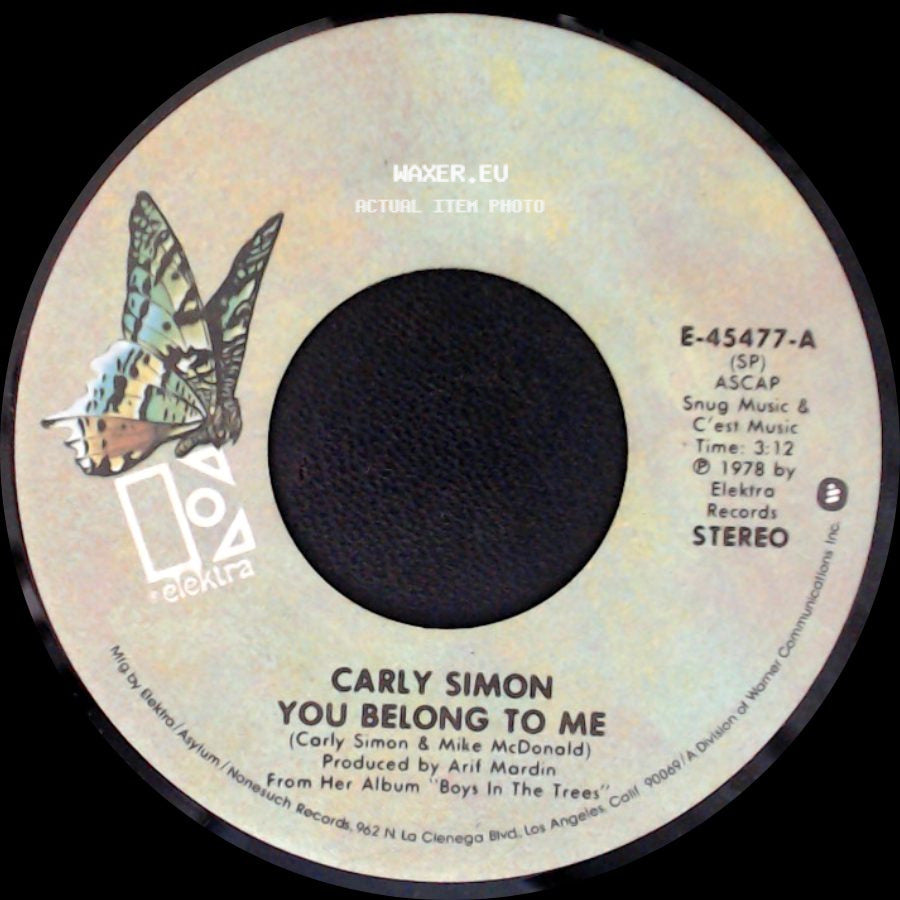 Carly Simon - You Belong To Me / In A Small Moment side A