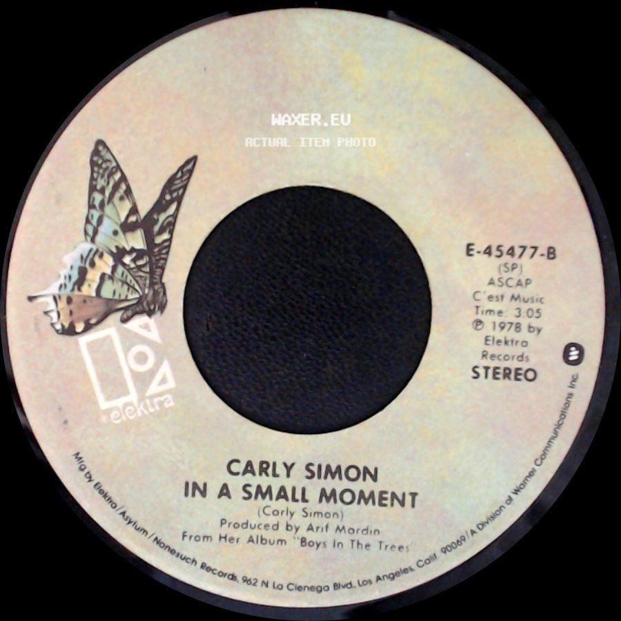 Carly Simon - You Belong To Me / In A Small Moment side B