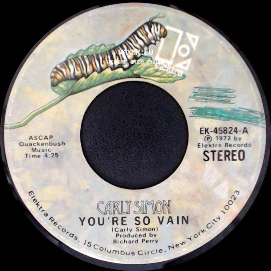 Carly Simon - His Friends Are More Than Fond Of Robin / You're So Vain side B