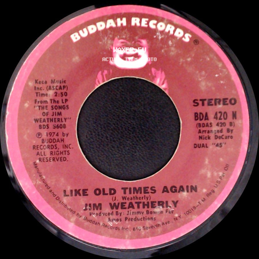 Jim Weatherly - Like Old Times Again / The Need To Be side A