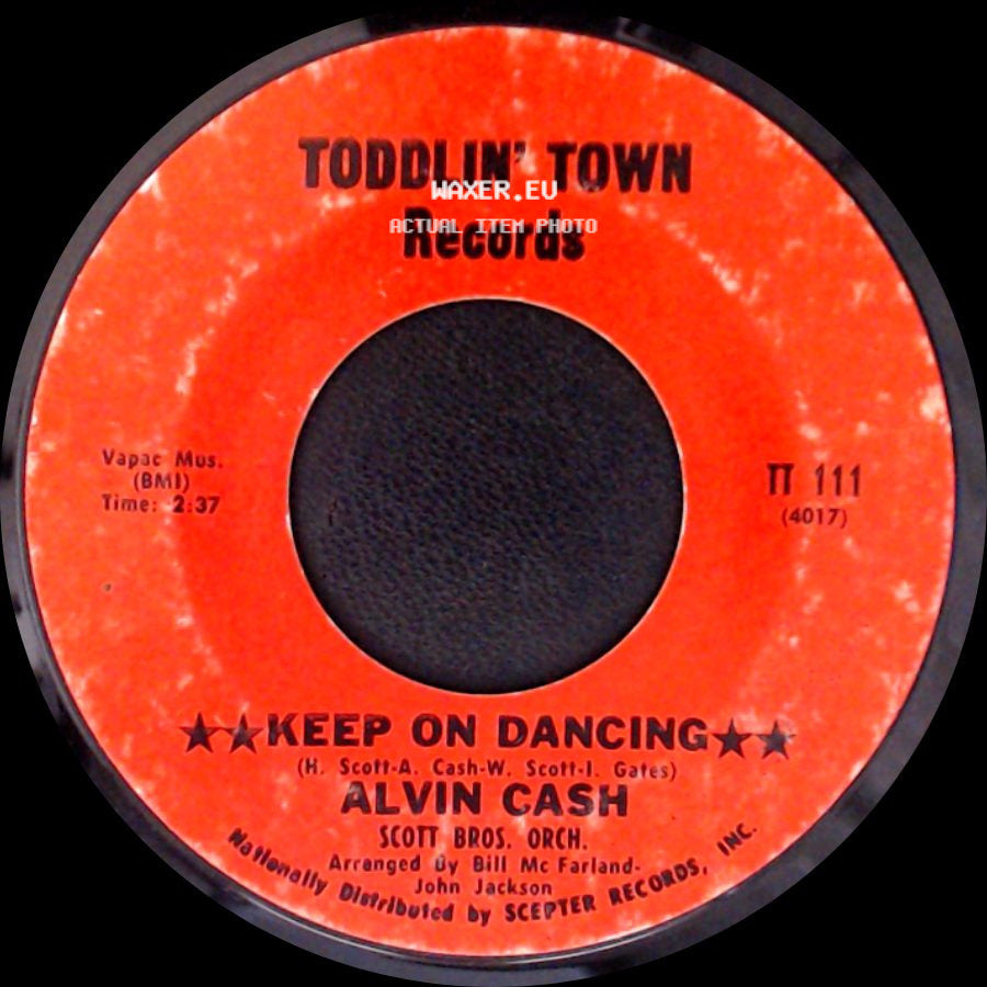 Alvin Cash - Keep On Dancing / Keep On Dancing (Instrumental) side A