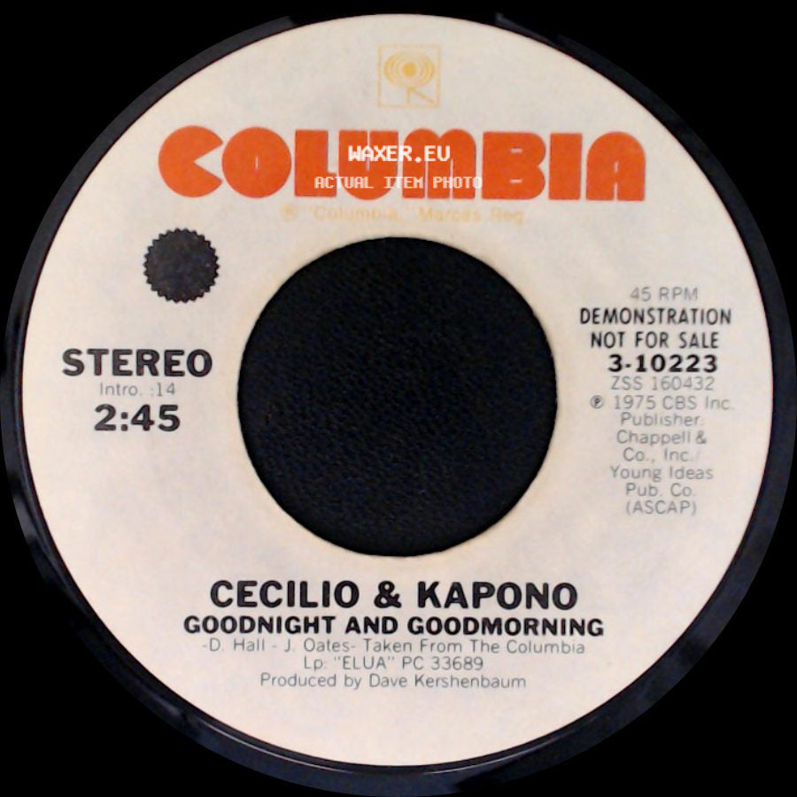 Cecilio & Kapono - Goodnight And Goodmorning / Goodnight And Goodmorning side B