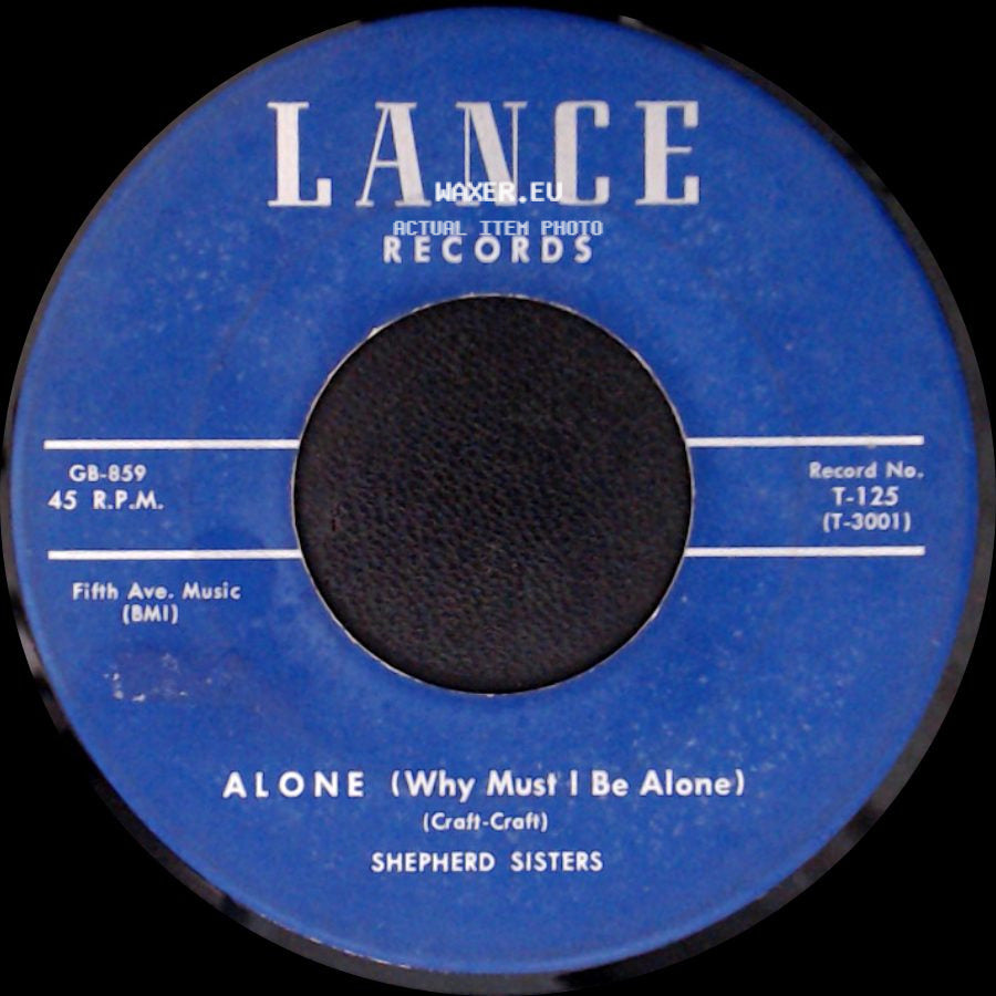 Shepherd Sisters - Congratulations To Someone / Alone (Why Must I Be Alone) side B