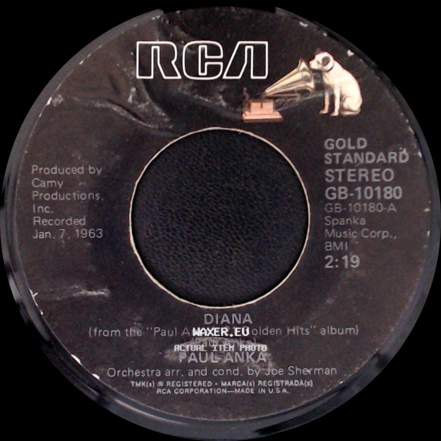 Paul Anka - Diana / Put Your Head On My Shoulder side A