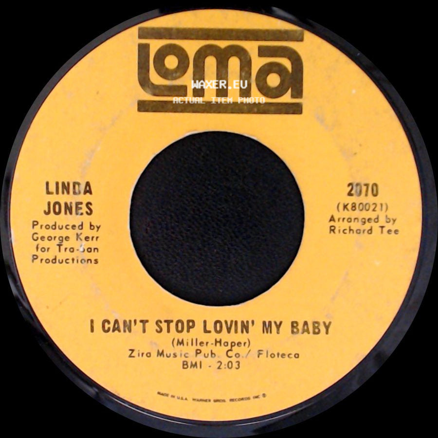 Linda Jones - I Can't Stop Lovin' My Baby / Hypnotized side A