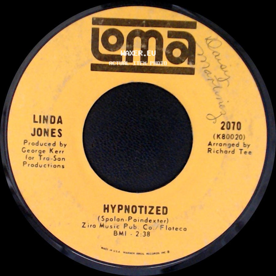 Linda Jones - I Can't Stop Lovin' My Baby / Hypnotized side B