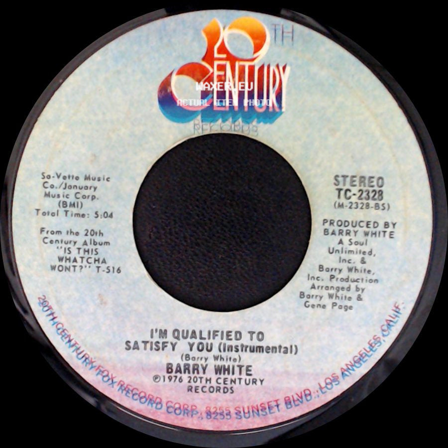 Barry White - I'm Qualified To Satisfy You (Instrumental) / I'm Qualified To Satisfy You side A