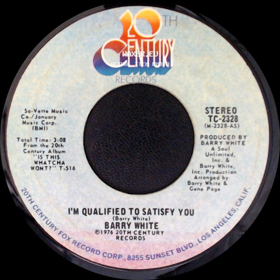 Barry White - I'm Qualified To Satisfy You (Instrumental) / I'm Qualified To Satisfy You side B