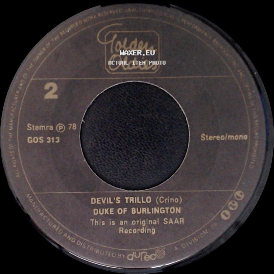 Duke Of Burlington - Flash / Devil's Trillo side B