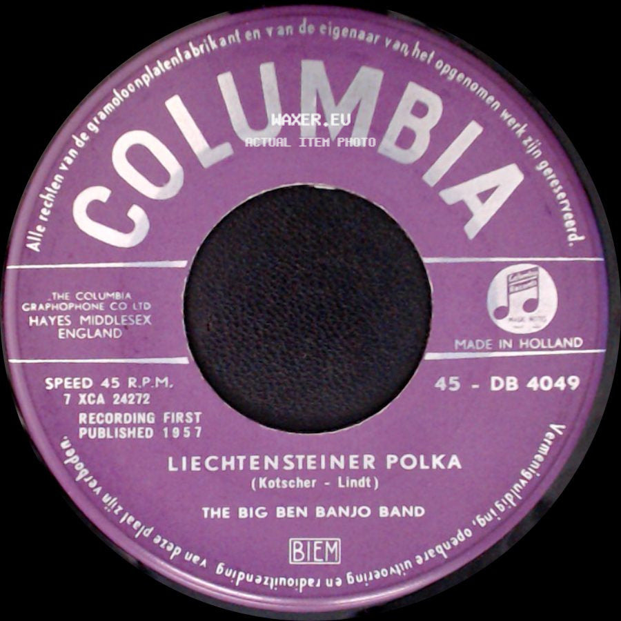 The Big Ben Banjo Band - Liechtensteiner Polka / Swiss Kanton Polka (Schweizer Kanton) (Oldorp - Rothe) side A
