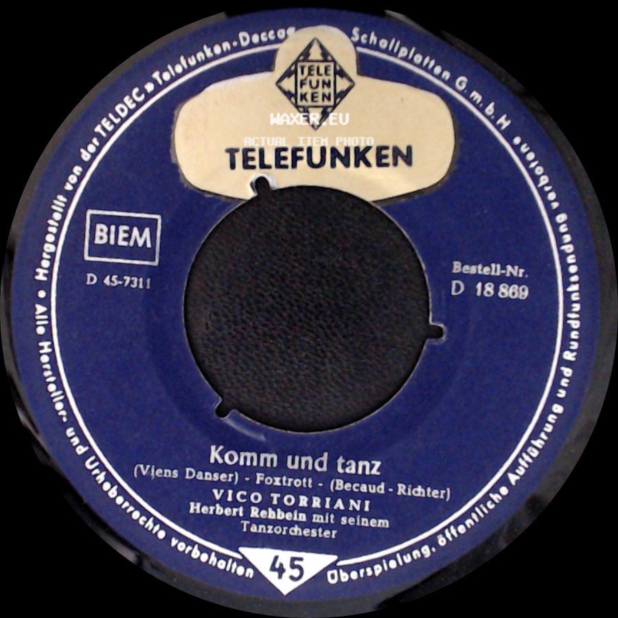 Vico Torriani - Bella Bettina / Komm Und Tanz side B