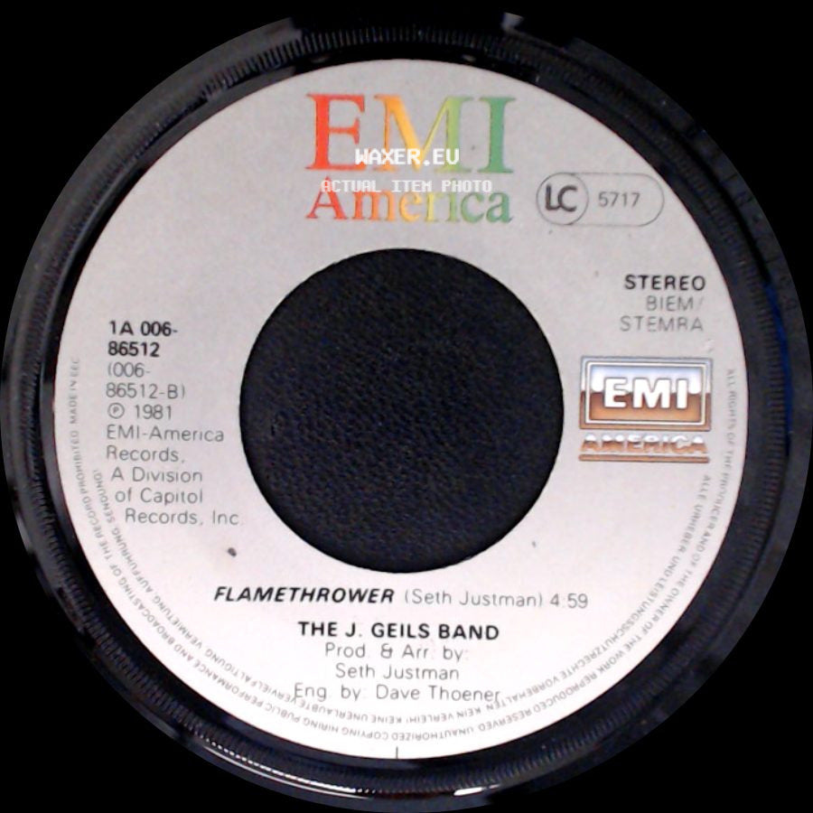 The J. Geils Band - Flamethrower / Freeze Frame side A