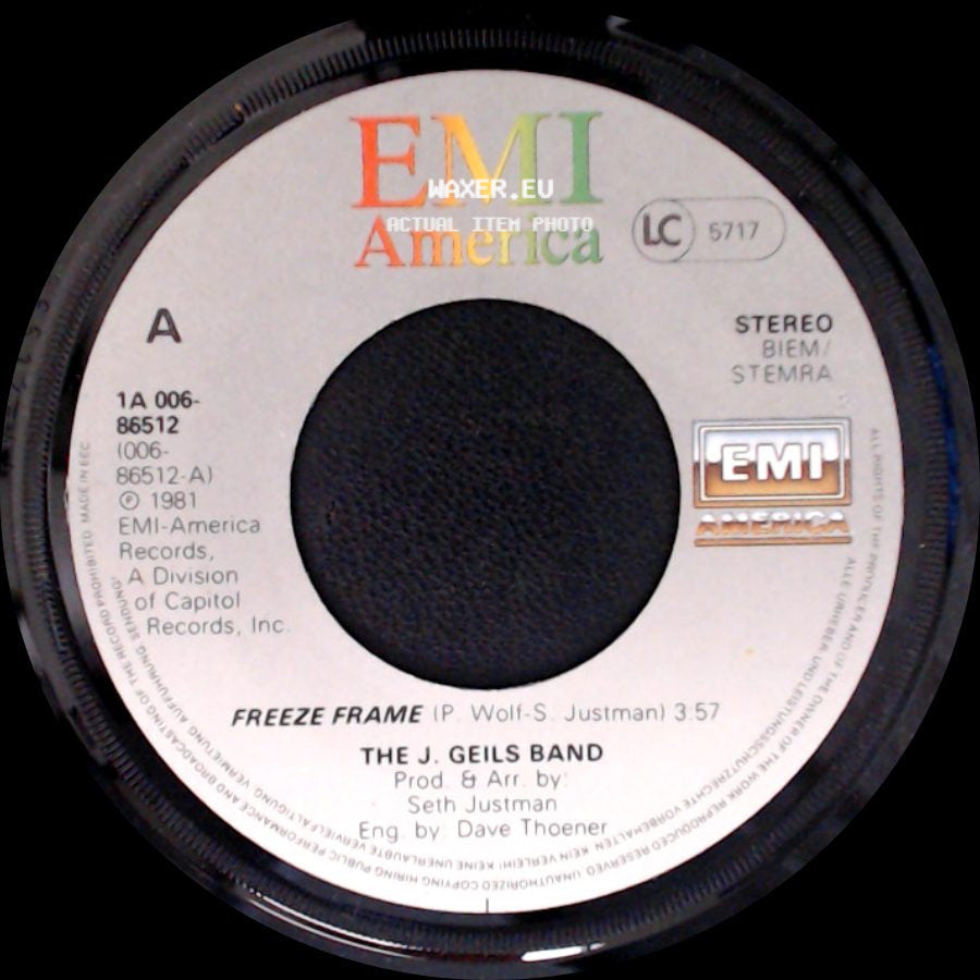 The J. Geils Band - Flamethrower / Freeze Frame side B