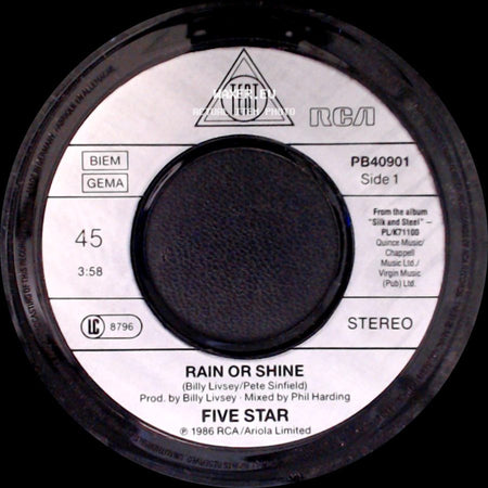 Five Star - Rain Or Shine / Summer Groove side A