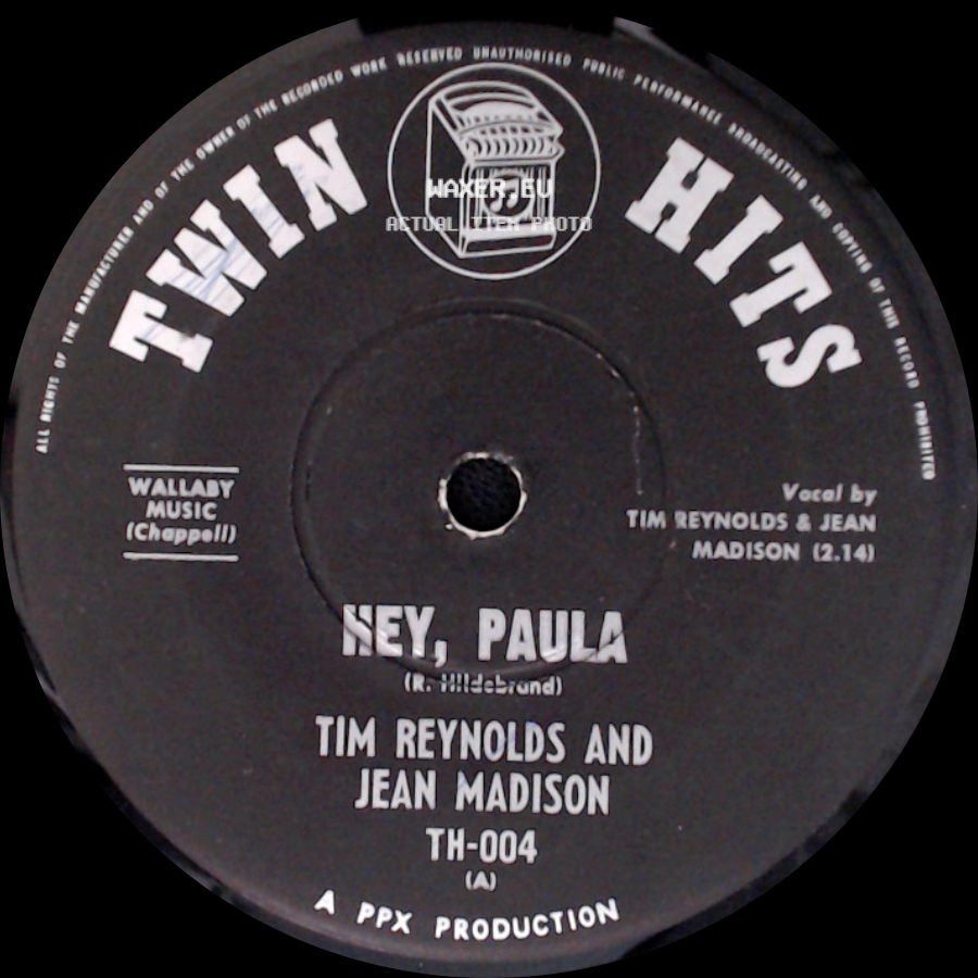 Tim Reynolds / Tim Reynolds And Jean Madison - Rhythm Of The Rain / Hey, Paula side B