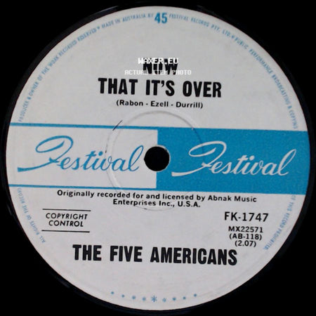 The Five Americans - Now That It's Over / Western Union side A