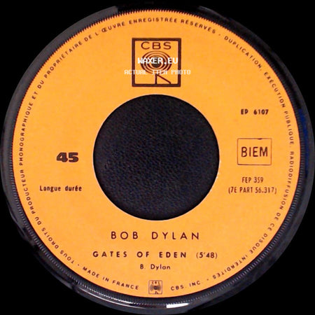 Bob Dylan - Gates Of Eden / Like A Rolling Stone (6') side A