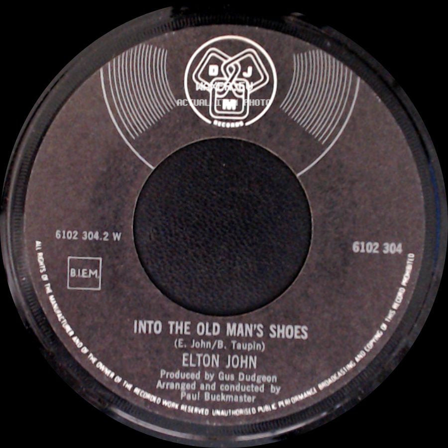 Elton John - Into The Old Man's Shoes / Your Song side A