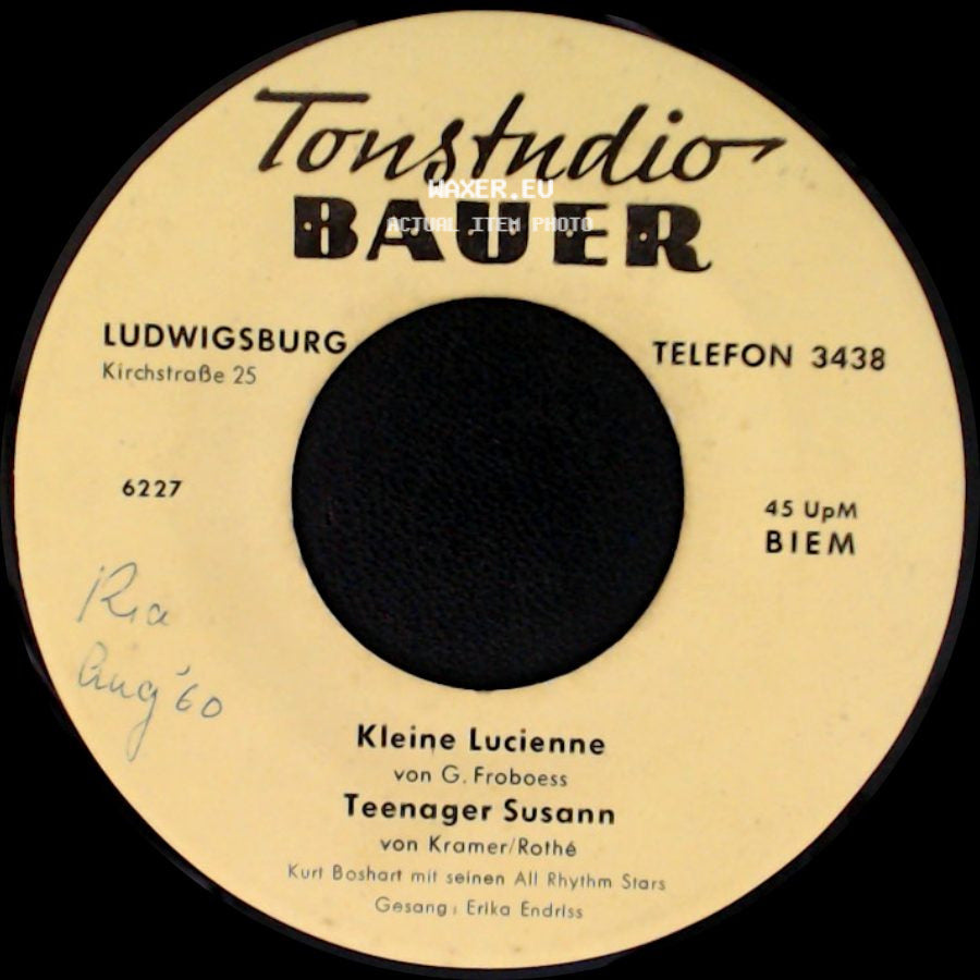 Kurt Boshart Mit Seinen All Rhythm Stars - Kleine Lucienne / Teenager Susann / Loana - Oh / Schwarze Engel side A