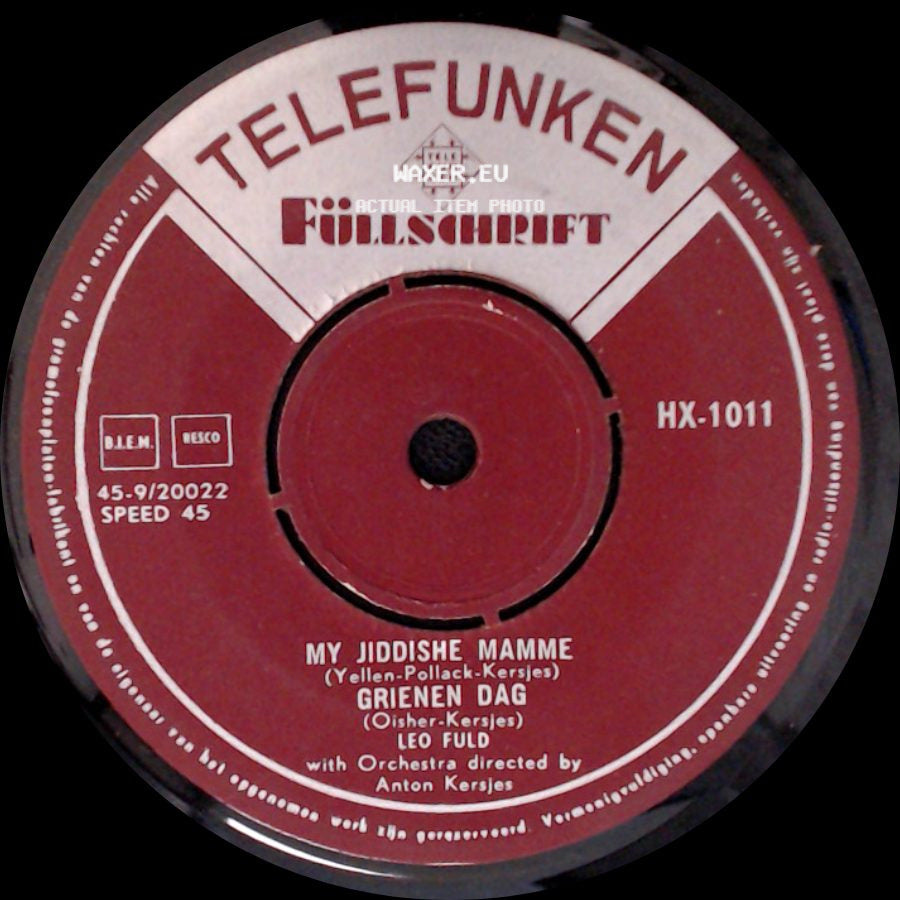 Leo Fuld - My Jiddishe Mamme / Grienen Dag / Doina / Mein Kind side A