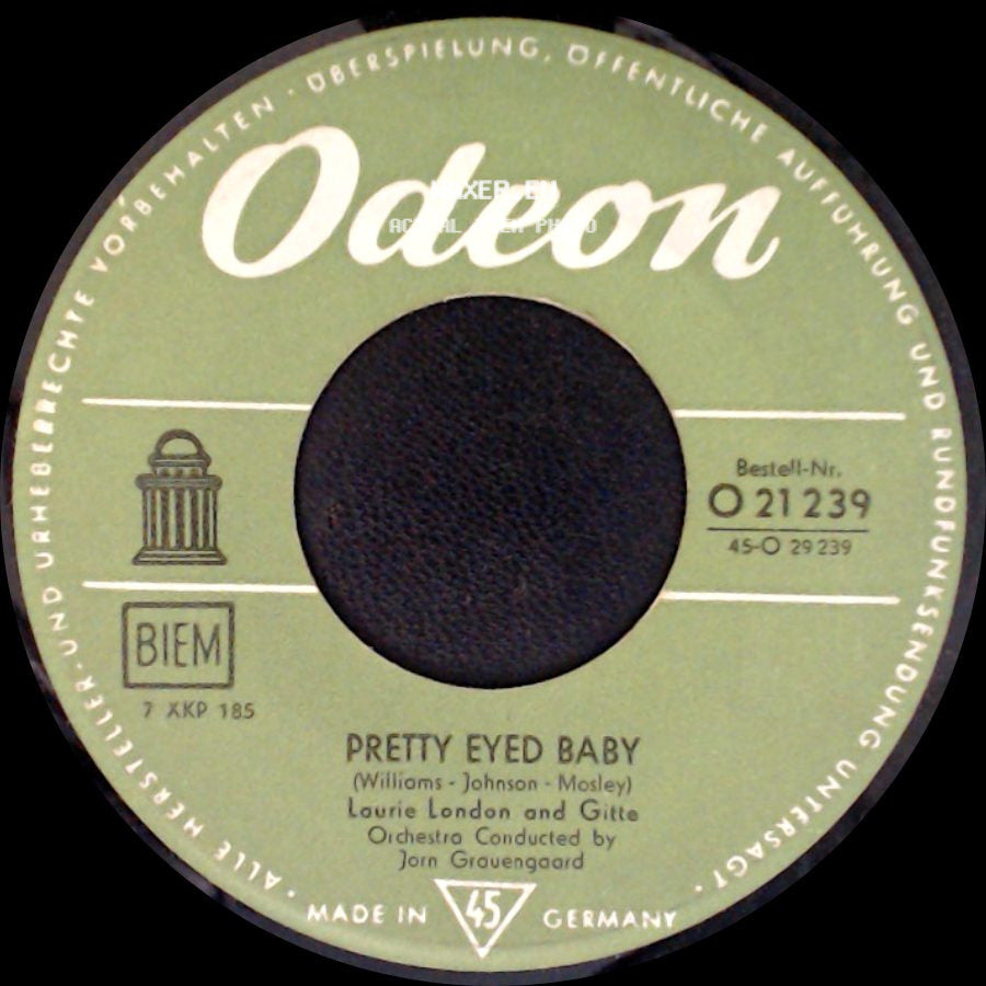 Laurie London And Four Jacks / Laurie London And Gitte - Boom-Ladda-Boom-Boom / Pretty Eyed Baby side B