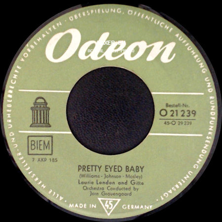Laurie London And Four Jacks / Laurie London And Gitte - Boom-Ladda-Boom-Boom / Pretty Eyed Baby side B