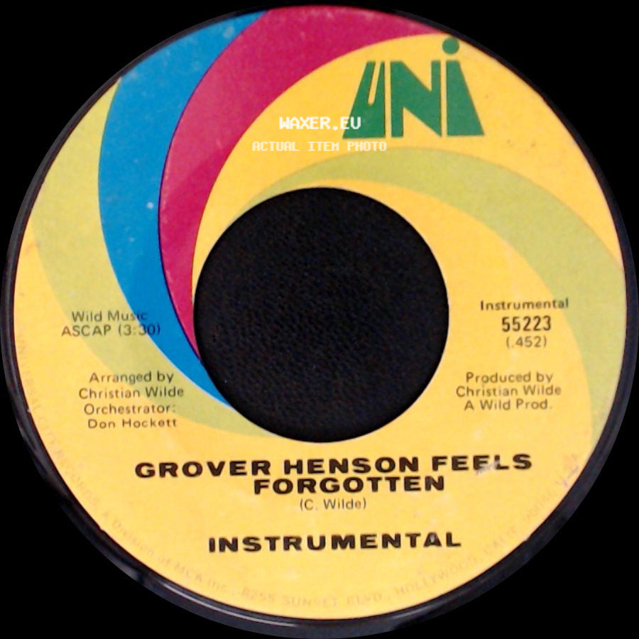 Grover Henson / Bill Cosby - Feels Forgotten / Grover Henson Feels Forgotten side A