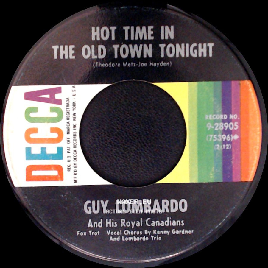 Guy Lombardo And His Royal Canadians / Guy Lombardo - Auld Lang Syne (Should Auld Acquaintance Be Forgot) / Hot Time In The Old Town Tonight side B