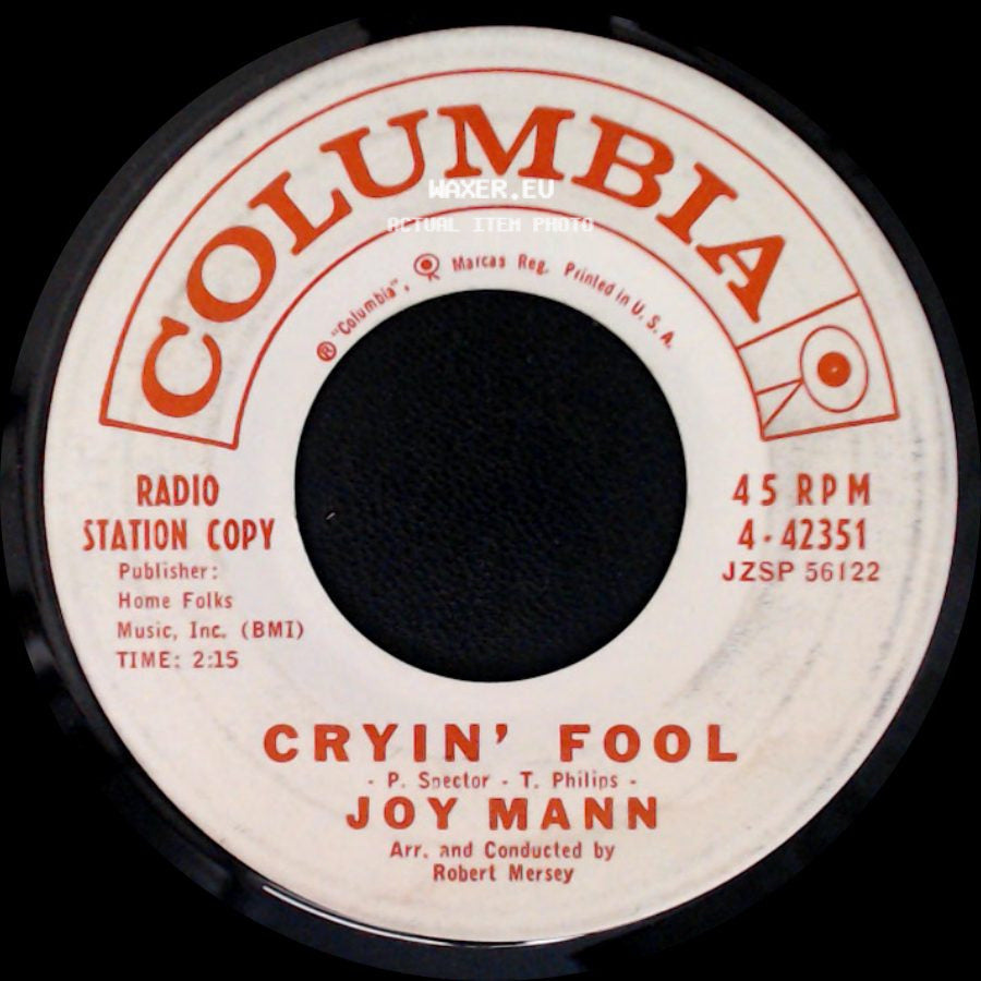 Joy Mann - Empty Pages / Cryin' Fool side B