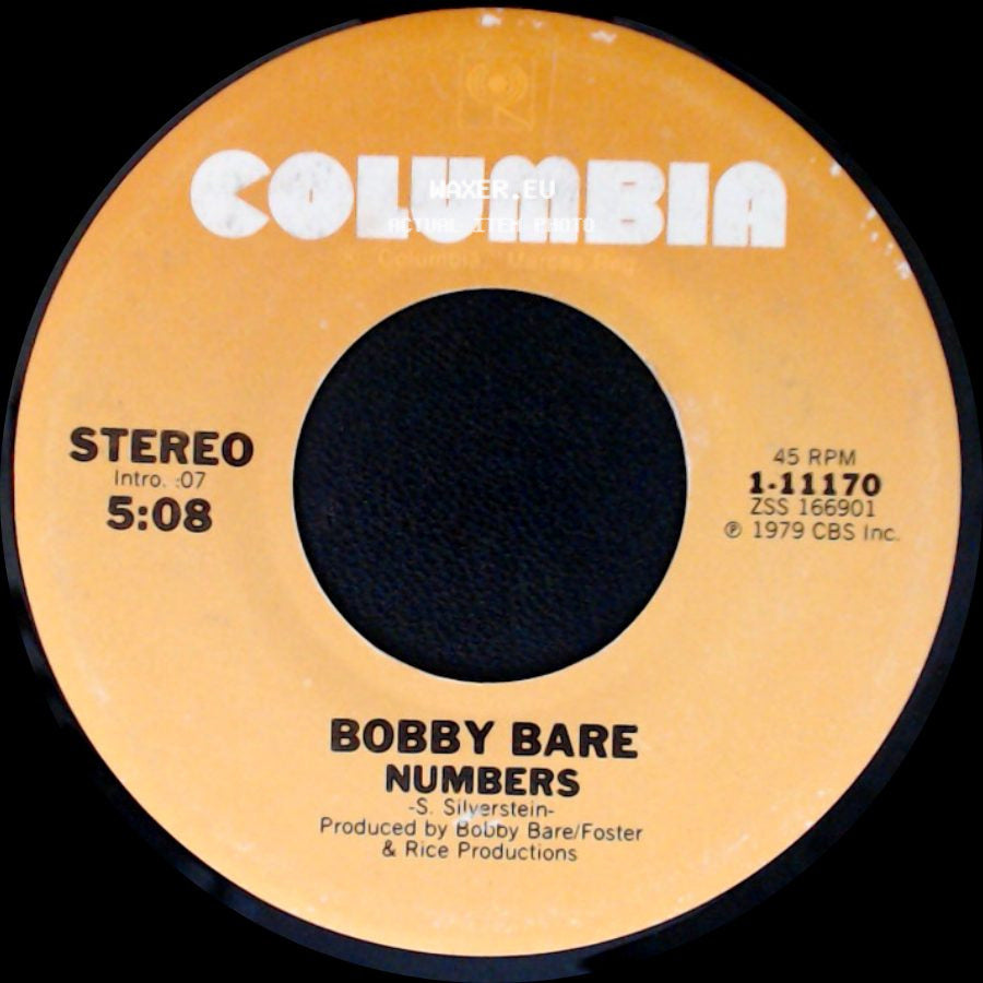 Bobby Bare - Numbers / When Hippies Get Older side A
