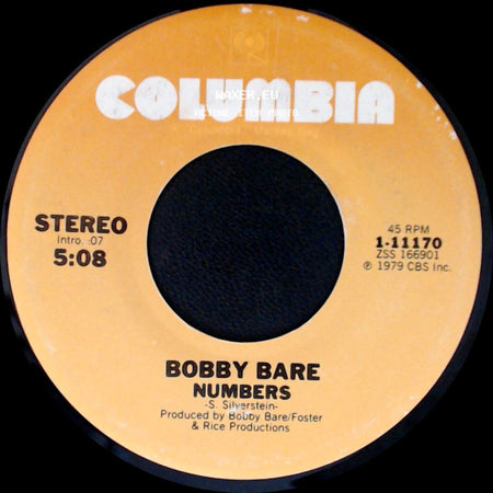 Bobby Bare - Numbers / When Hippies Get Older side A