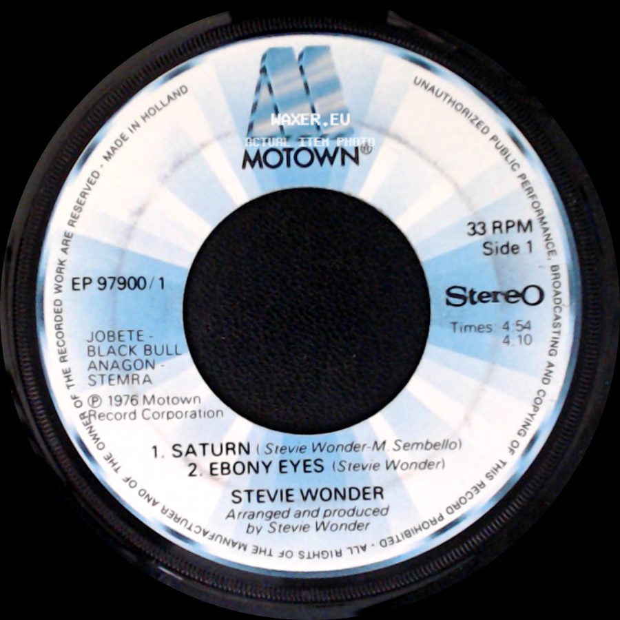 Stevie Wonder - Saturn / Ebony Eyes / All Day Sucker / Easy Goin' Evening (My Mama's Call) side A