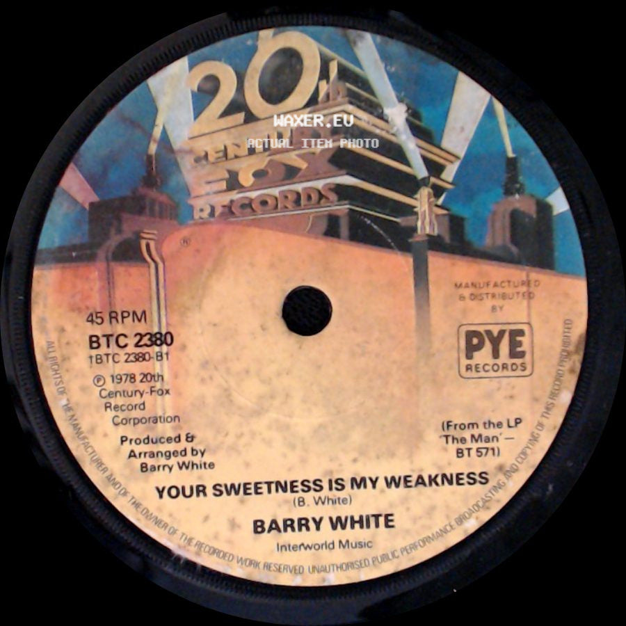 Barry White - Your Sweetness Is My Weakness / Just The Way You Are side A