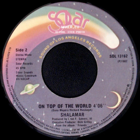 Shalamar - A Night To Remember / On Top Of The World side B