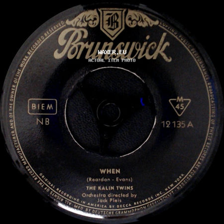 The Kalin Twins - When / Three O'clock Thrill side A