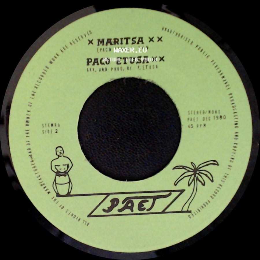 Paco Etusa Xx / Paco Etusa - Angel's Love X / Maritsa side B