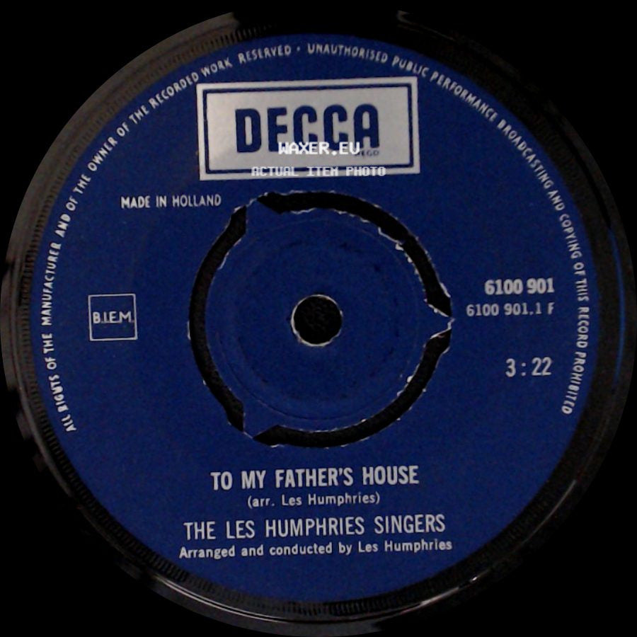 The Les Humphries Singers - Michael, Row The Boat Ashore / To My Father's House side B