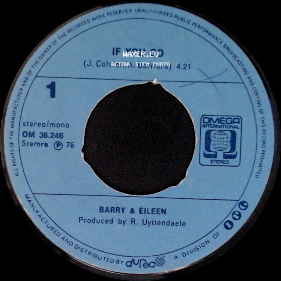 Barry & Eileen - If You Go / Mama, Don't Leave Me side A