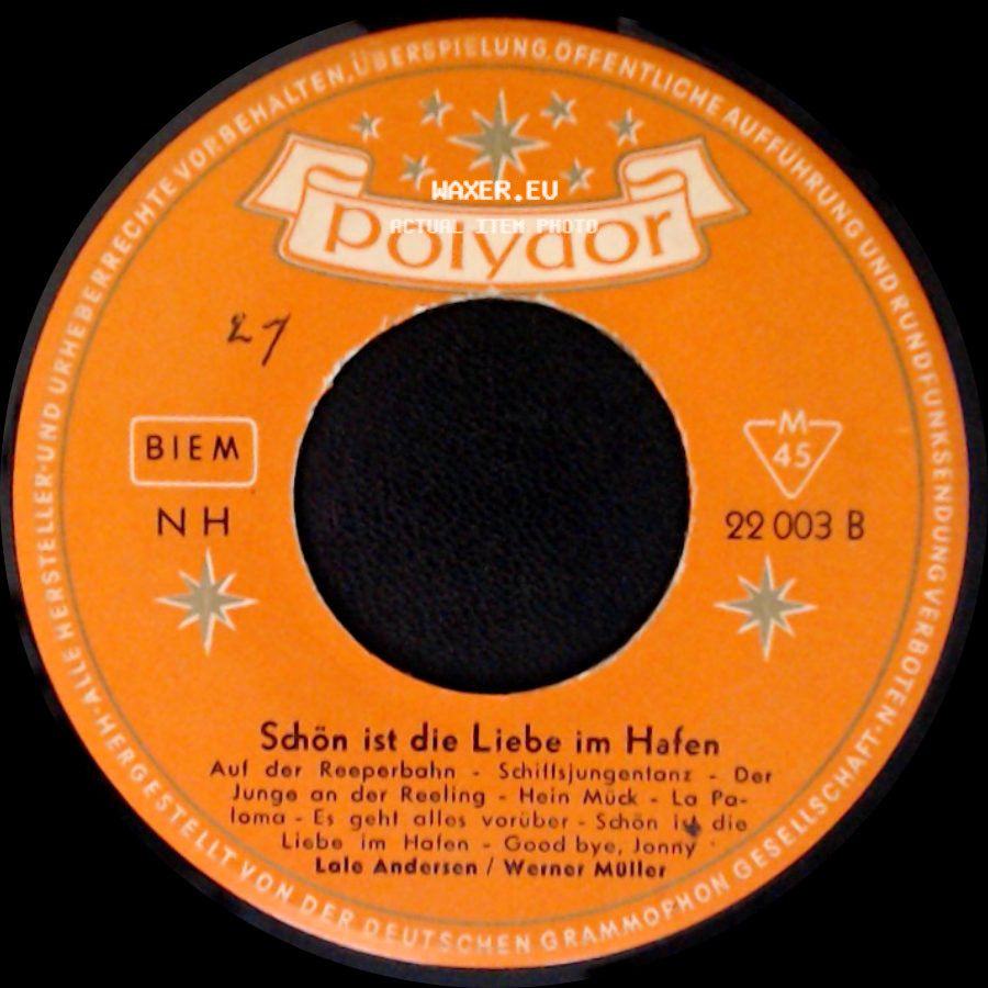 Lale Andersen / Werner Möller - Wie Einst Lili Marlen / Schön Ist Die Liebe Im Hafen side B
