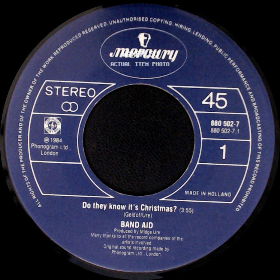 Band Aid - Feed The World / Do They Know It's Christmas? side B