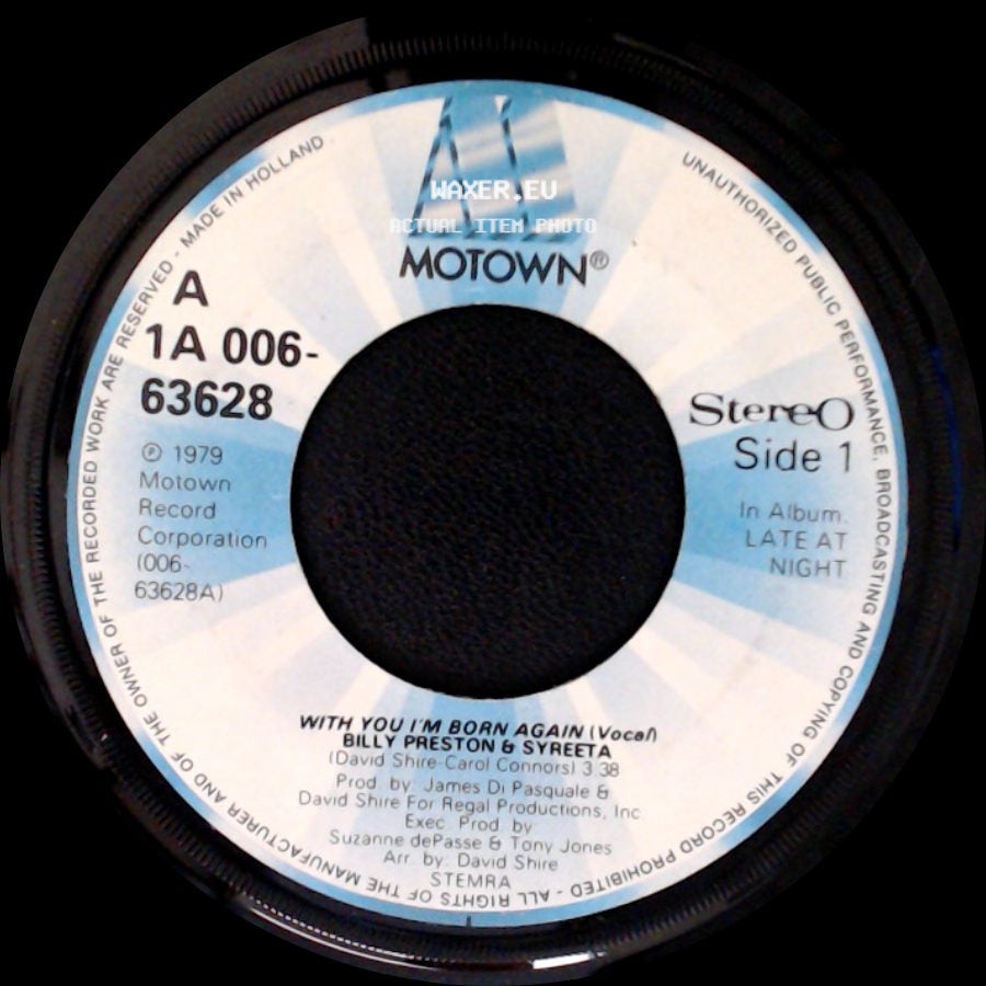 Billy Preston & Syreeta - With You I'm Born Again / With You I'm Born Again (Instr.) side A