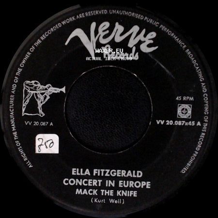Ella Fitzgerald - Concert In Europe Don' Cha Go' Way Mad / Concert In Europe Mack The Knife side B