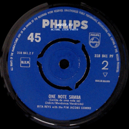 Rita Reys With The Pim Jacobs Combo - Desafinado / One Note Samba side B