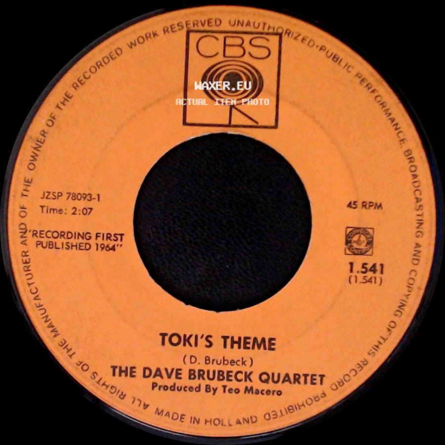 The Dave Brubeck Quartet - Unisphere / Toki's Theme side B