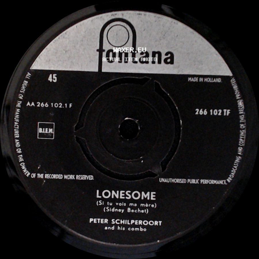 Peter Schilperoort And His Combo - Mack The Knife / Lonesome (Si Tu Vois Ma Mère) side B