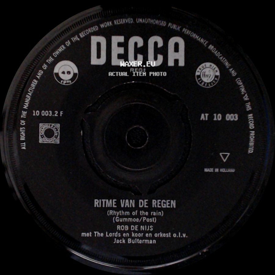 Rob De Nijs - Ritme Van De Regen / Voor Sonja Doe Ik Alles side A