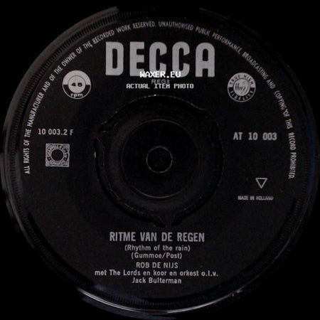 Rob De Nijs - Ritme Van De Regen / Voor Sonja Doe Ik Alles side A