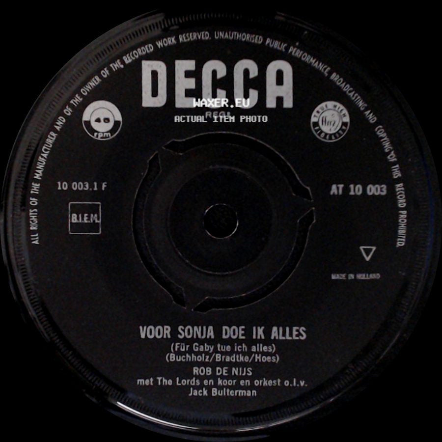 Rob De Nijs - Ritme Van De Regen / Voor Sonja Doe Ik Alles side B
