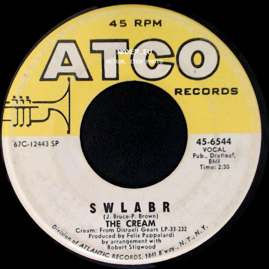 The Cream - Sunshine Of Your Love / Swlabr side B